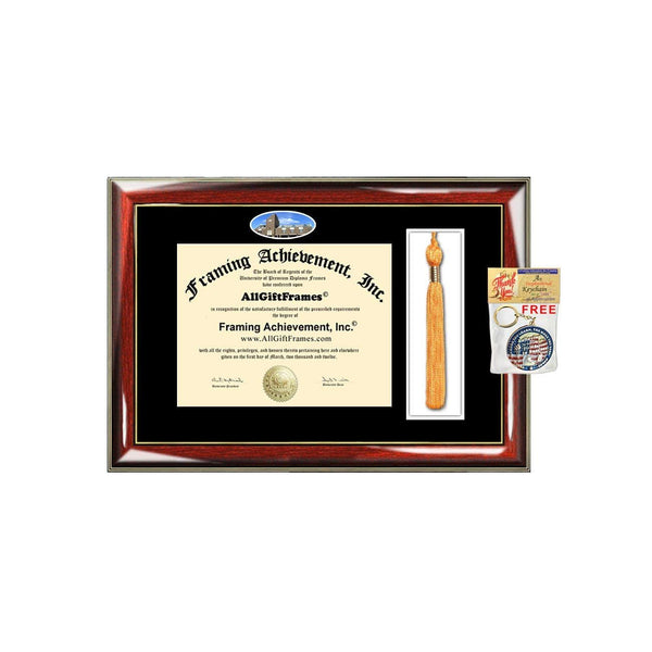 Bellarmine University Tassel Diploma Frame Graduation Tassel Box School Campus Photo Custom Degree Framing Graduation Tassel Box Gift Bachelor Master MBA Doctorate PHD Certificate Holder Case
