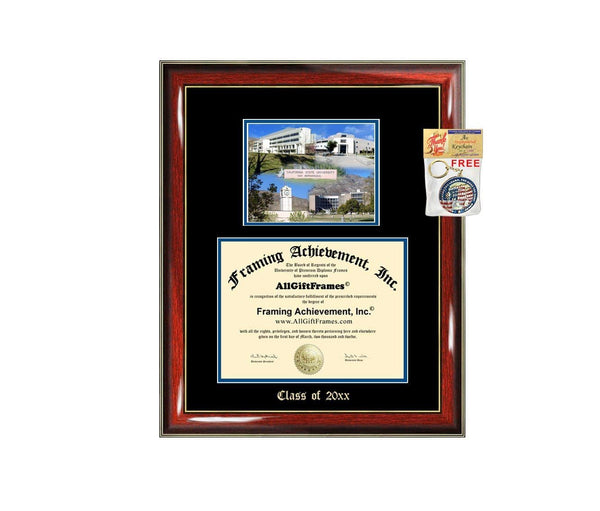 Diploma Frame Big CSUSB California State University San Bernardino Campus Photo Graduation Gift Case Embossed Picture Frames Engraving Bachelor Master MBA PHD Degree