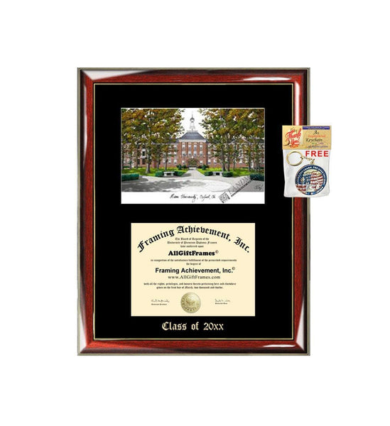 University of Miami Graduation Custom Frame Emboss Lithograph Diploma Degree Framing Embossed Bachelor MBA Master PHD Certificate Framing