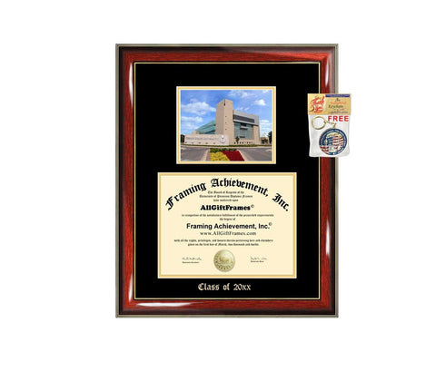 Diploma Frame Big Ferris State University FSU Graduation Gift Case Embossed Picture Frames Engraving Certificate Personalized Cheap Graduate Bachelor Masters MBA PHD Doctorate