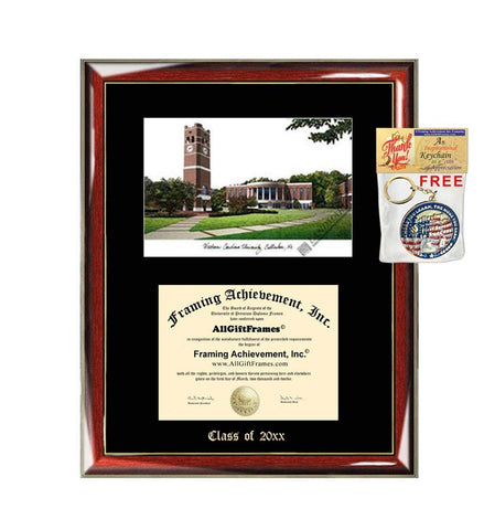 Western Carolina University Diploma Frame WCU Emboss Lithograph Degree Framing Certificate Holder Certificate Case Frames Plaque Graduation Gift