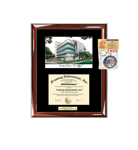 University of California Irvine Diploma Frame Lithograph UCI Campus Image Graduation Diploma Holder Case Certificate Graduate Plaque Black Matted University Frames