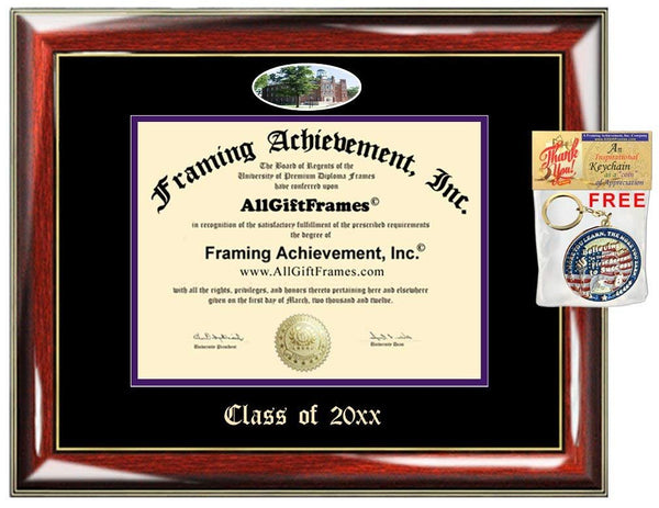 AllGiftFrames Custom Diploma Frame University of Mount Union Embossed College Best UMU Graduation Degree Frame Double Mat Campus Fisheye Picture Frame Cheap Graduate Gift