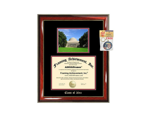 Diploma Frame Big Massachusetts Institute of Technology MIT Graduation Gift Case Embossed Picture Frames Engraving Certificate Graduate Bachelor Masters MBA PHD Doctorate School
