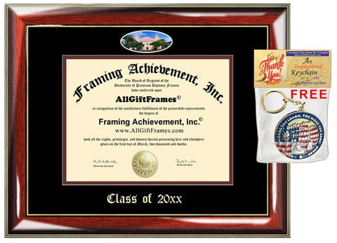AllGiftFrames Custom Diploma Frame Embossed Texas State University College Best Graduation Degree TSU San Marcos Frame Double Mat Campus Fisheye Picture Frame Cheap Degree
