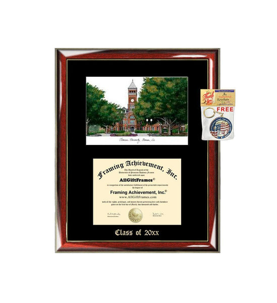 Clemson University Graduation Custom Frame Emboss Lithograph Diploma Degree Framing Embossed Bachelor MBA Master PHD Certificate Framing