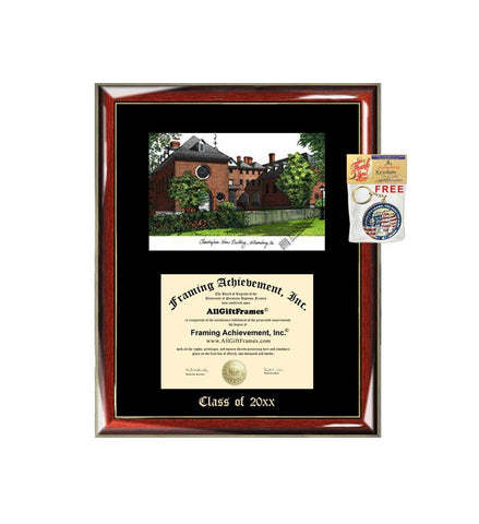 College of William & Mary W&M Diploma Frame Emboss Lithograph WM Graduation Gift Graduate Plaque Degree Certificate Holder Diploma Frame