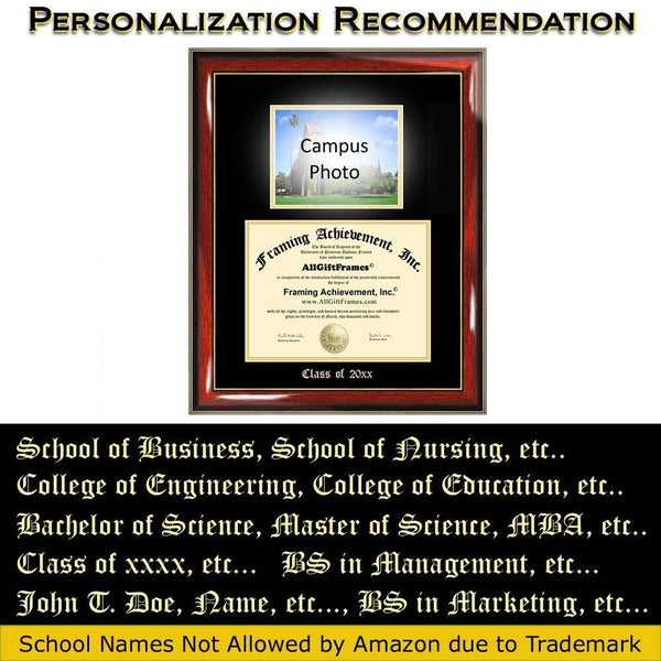 Diploma Frame Big California State University Stanislaus Graduation Gift Case Embossed CSUS Picture Frames Engraving Degree Graduate Bachelor Masters MBA PHD Doctorate School