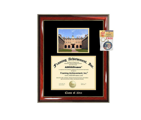 Diploma Frame Big College of William & Mary WM Campus Photo Graduation Gift Case Embossed Picture Frames Engraving Certificate Degree