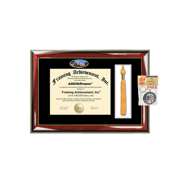 Louisiana Tech University Tassel Diploma Frame LTU Campus Picture Double Degree Plaque Tassel Holder Framing Graduation Gift Bachelor Master MBA Doctorate PHD Certificate Case