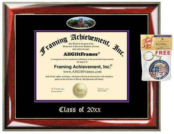 AllGiftFrames Custom Diploma Frame Hardin-Simmons University Embossed Best Graduation Degree HSU Frame Double Mat Campus Fisheye Picture Frame Cheap Degree Graduate Gift