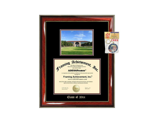 Diploma Frame Big TAMIU Texas A&M International University Graduation Gift Case Embossed Picture Frames Engraving Degree Bachelor Masters MBA PHD Doctorate School