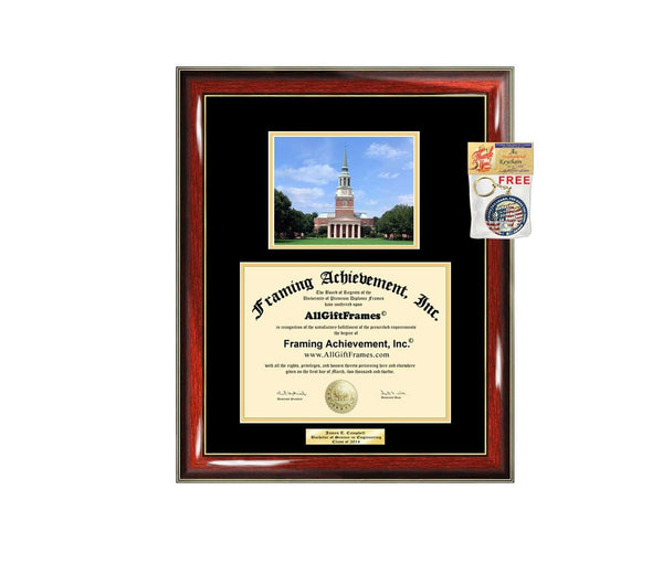Diploma Frame WFU Wake Forest University Graduation Gift Idea Engraved Picture Frames Engraving Degree Cheap Graduate Bachelor Masters MBA PHD Doctorate School