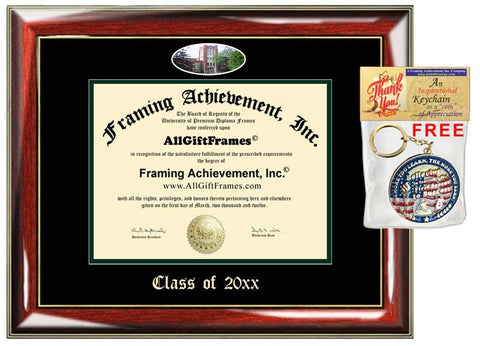 AllGiftFrames Custom Diploma Frame Embossed University of North Dakota College Best Graduation Degree Frame Double Mat Campus UND Fisheye Picture Frame Cheap Graduate Gift
