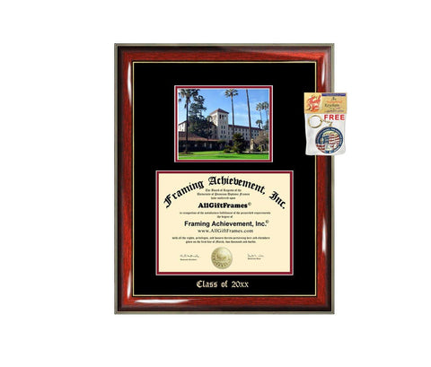 Diploma Frame Big Santa Clara University Law School Juris Doctor Graduation Gift Case Embossed Picture Frames Engraving Degree Graduate Bachelor Masters MBA PHD Doctorate School