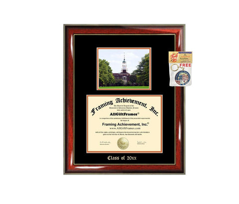 Diploma Frame Big Bucknell University Campus Photo Graduation Gift Case Embossed Picture Frames Engraving Bachelor Master MBA PHD Personalized Degree