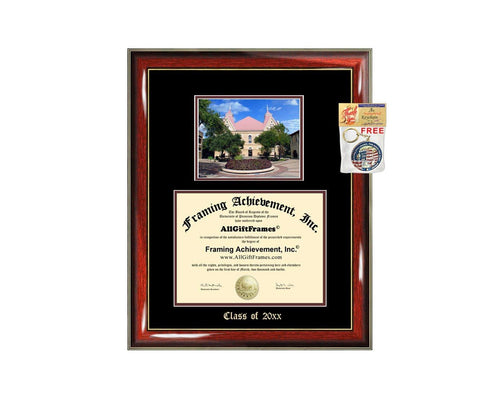 Diploma Frame Big Texas State University TSU San Marcos Graduation Gift Case Embossed Picture Frames Engraving Degree Graduate Bachelor Masters MBA PHD Doctorate School