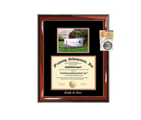 Diploma Frame Big Salem State University SSU Graduation Gift Case Embossed Picture Frames Engraving Degree Graduate Bachelor Masters MBA PHD Doctorate School