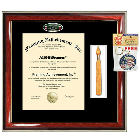 AllGiftFrames Louisiana College Diploma Tassel Frame Louisiana School Campus Photo Custom Tassel College Degree Double Framing Document Graduation Gift Bachelor Master MBA Doctorate PHD Certificate