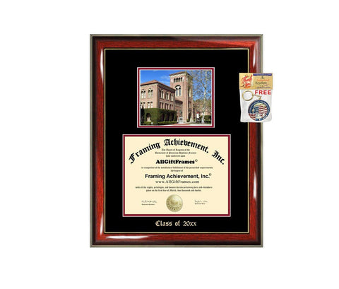 Diploma Frame Big University of Southern California USC Graduation Gift Case Embossed Picture Frames Engraving Degree Graduate Bachelor Masters MBA PHD Doctorate School