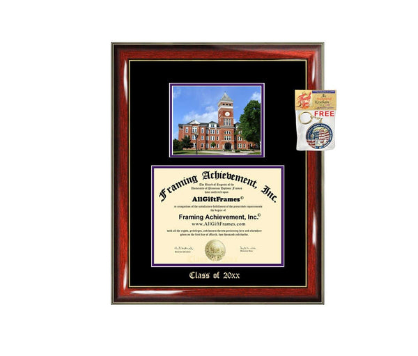 Diploma Frame Big Clemson University Campus Photo Graduation Gift Case Embossed Picture Frames Engraving Certificate Personalized Degree