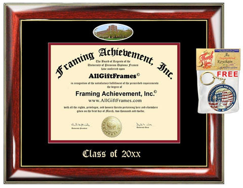 AllGiftFrames DePaul University Custom Diploma Frame Embossed Best Graduation Degree Frame Double Mat Campus Fisheye Picture Frame Cheap Degree DePaul Graduate Gift