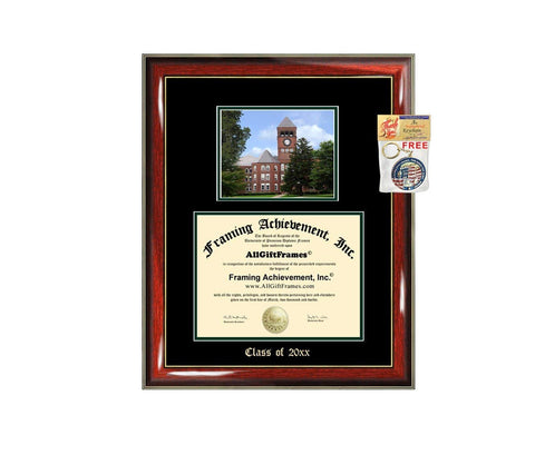 Diploma Frame Big Slippery Rock University SRU Graduation Gift Case Embossed Picture Frames Engraving Degree Graduate Bachelor Masters MBA PHD Doctorate School