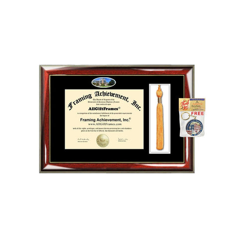 Eastern Michigan University Tassel Diploma Frame EMU Campus Picture Degree Custom College Tassel Frame Holder Double Certificate Framing Document Graduation Gift Bachelor Master MBA PHD