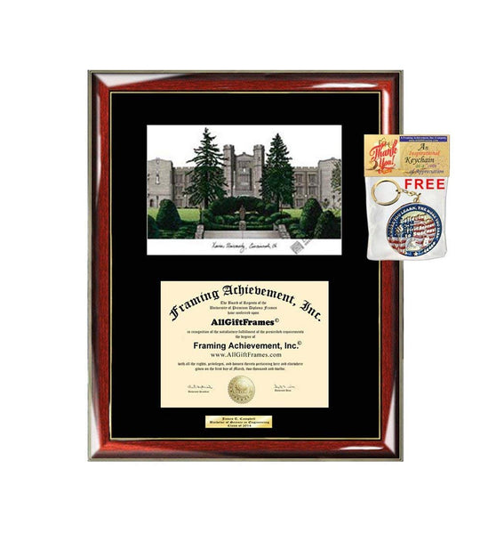 Xavier University of Ohio Diploma Frame Lithograph XU Graduation Gift Graduate Campus School Photo University Diploma Frames
