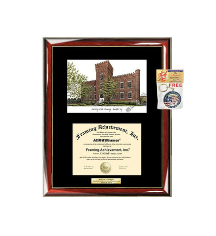 AllGiftFrames Kentucky State University KSU Diploma Frame Lithograph Degree Graduation Framing Black Matted Engraved Custom University Graduate Gift Holder Case
