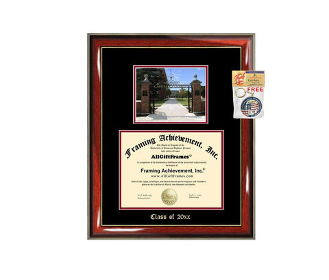 Diploma Frame Big Capital University School Campus Photo Graduation Gift Case Embossed Picture Frames Engraving Bachelor Master MBA PHD Personalized Degree
