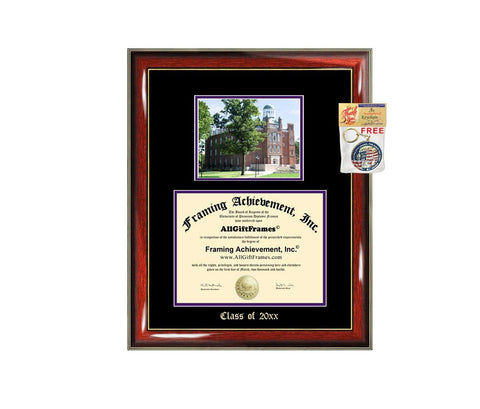 Diploma Frame Big University of Mount Union UMU Graduation Gift Case Embossed Picture Frames Engraving Degree Graduate Bachelor Masters MBA PHD Doctorate School