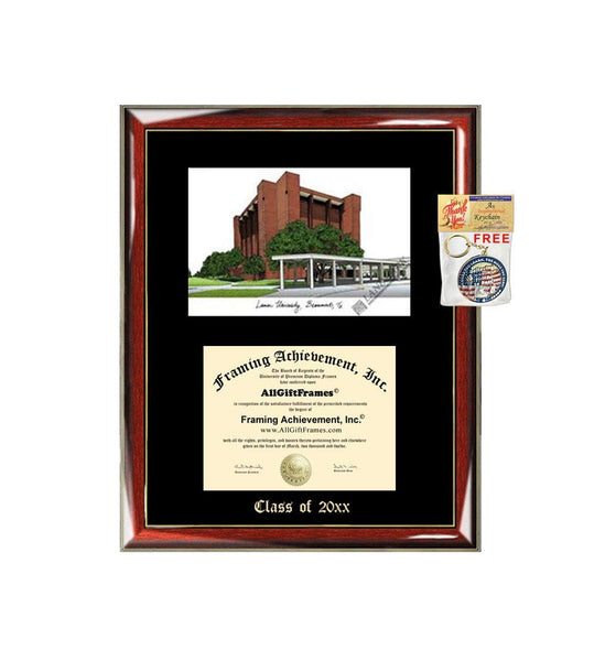 Lamar University Graduation Custom Frame Emboss Lithograph Diploma Deg