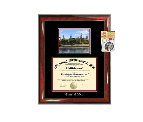 Diploma Frame Big University of Tampa Graduation Gift Case Embossed Picture Frames Engraving Degree Graduate Bachelor Masters MBA PHD Doctorate School