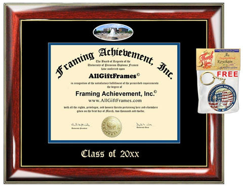 Diploma Frame Indiana State University Embossed Best ISU Graduation Degree Frame Double Mat Campus Fisheye Picture Frame Cheap Degree Certificate Graduate Gift