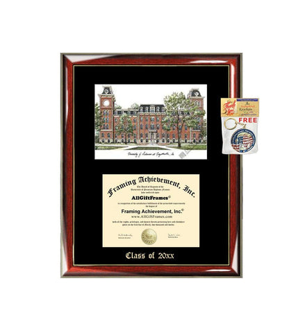 University of Arkansas Graduation Custom Frame Emboss Lithograph Diploma Degree Framing Embossed Bachelor MBA Master PHD Certificate Framing