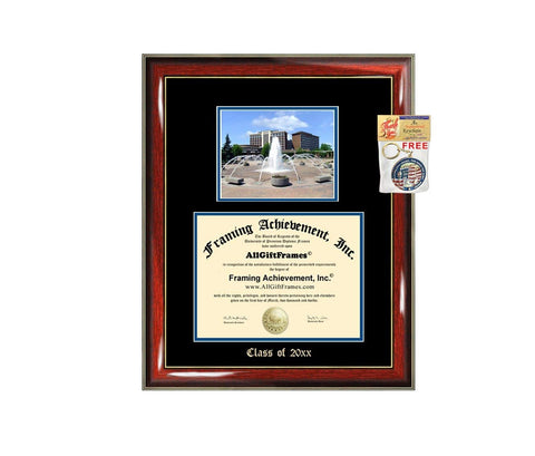 Diploma Frame Big Indiana State University ISU Graduation Gift Case Embossed Picture Frames Engraving Certificate Holder Graduate Bachelor Masters MBA PHD Doctorate School