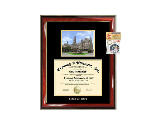 Diploma Frame Big Georgetown University Graduation Gift Case Embossed Picture Frames Engraving Certificate Holder Graduate Bachelor Masters MBA PHD Doctorate