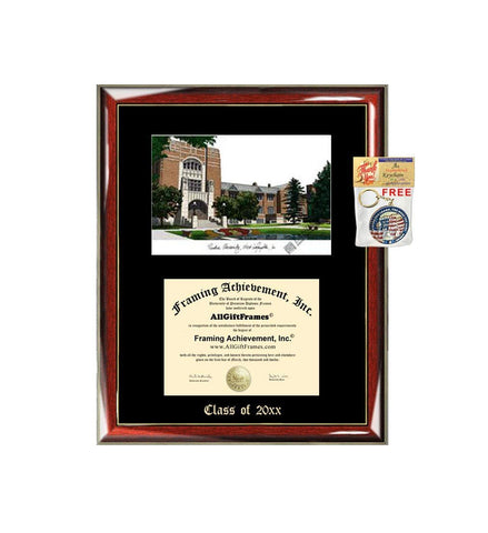 Purdue University Diploma Frame Emboss Lithograph Graduation Gift Plaque Certificate Framing Single Black Matted University Diploma Frames