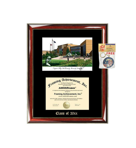 Saginaw Valley State University Emboss Lithograph SVSU Diploma Frame Graduation Diploma Case Framing Certificate Graduate Gift Black Matted Diploma Frames