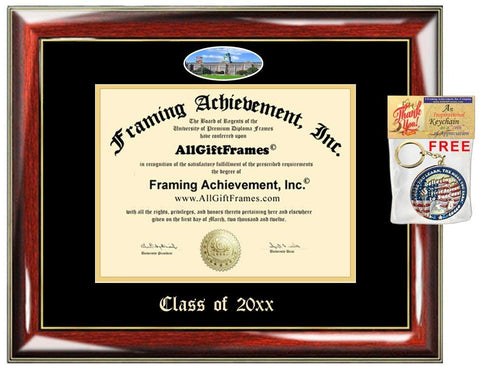 AllGiftFrames Custom Diploma Frame Embossed Towson University College Best Graduation Degree Frame Double Towson Campus Fisheye Picture Frame Cheap Degree Graduate Gift