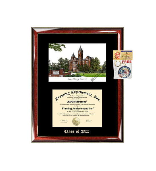 Auburn University Graduation Custom Frame Emboss Lithograph Diploma Degree Framing Embossed Bachelor MBA Master PHD Certificate Framing