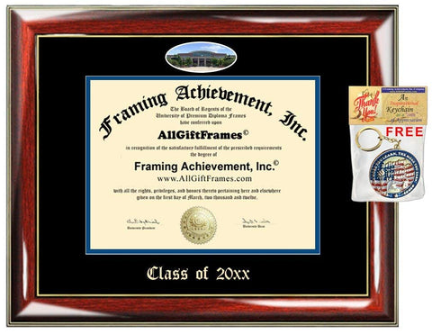 AllGiftFrames Custom Diploma Frame Embossed MTSU College Best Graduation Middle Tennessee State University Degree Frame Double Mat Campus Fisheye Picture Frame Cheap Degree Gift