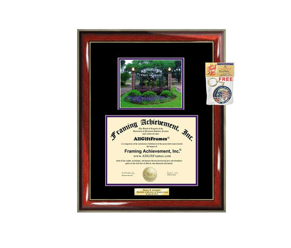 Diploma Frame Northwestern State University NSULA Graduation Gift Idea Engraved Picture Frames Engraving Degree Cheap Graduate Bachelor Masters MBA PHD Doctorate School