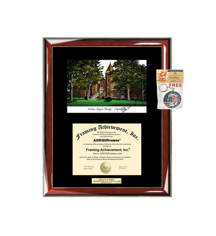 Northern Arizona University Diploma Frame Lithograph Graduation Gift Premium Wood Glossy Prestige Mahogany with Gold Accents Single Black Matted University NAU Diploma Frame
