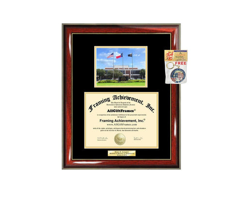 Diploma Frame TAMUC Texas A&M University Commerce Graduation Gift Idea Engraved Picture Frames Engraving Degree Graduate Bachelor Masters MBA PHD Doctorate School
