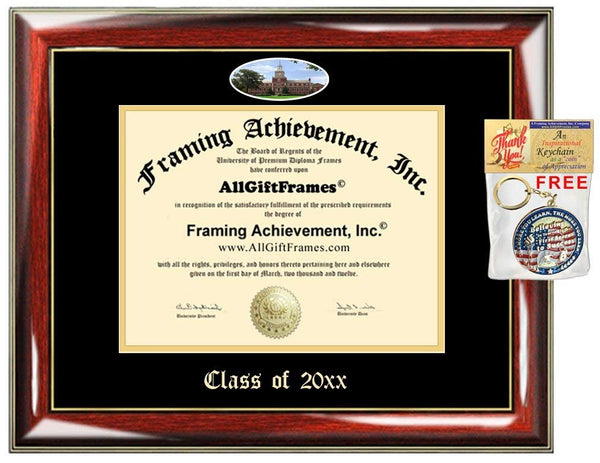 AllGiftFrames Custom Diploma Frame Embossed Howard University Best Graduation Degree Frame Double Mat Campus Fisheye Picture Howard Frame Cheap Degree Graduate Gift