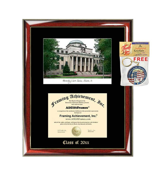 University of South Carolina Diploma Frame Emboss Lithograph USC Graduation Degree College Framing Graduate Gift University Diploma Frame