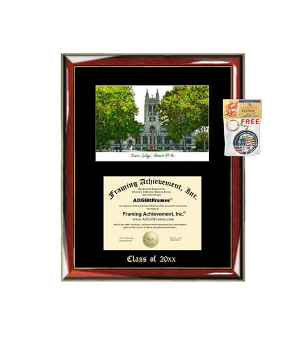 Boston College BC Graduation Custom Frame Emboss Lithograph Diploma Degree Framing Embossed Bachelor MBA Master PHD Certificate Framing