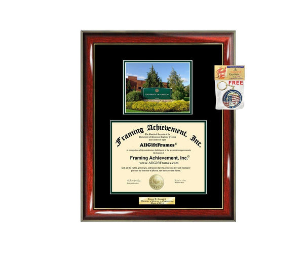 Diploma Frame University of Oregon Graduation Gift Idea Engraved Picture Frames Engraving Degree Cheap Graduate Bachelor Masters MBA PHD Doctorate School